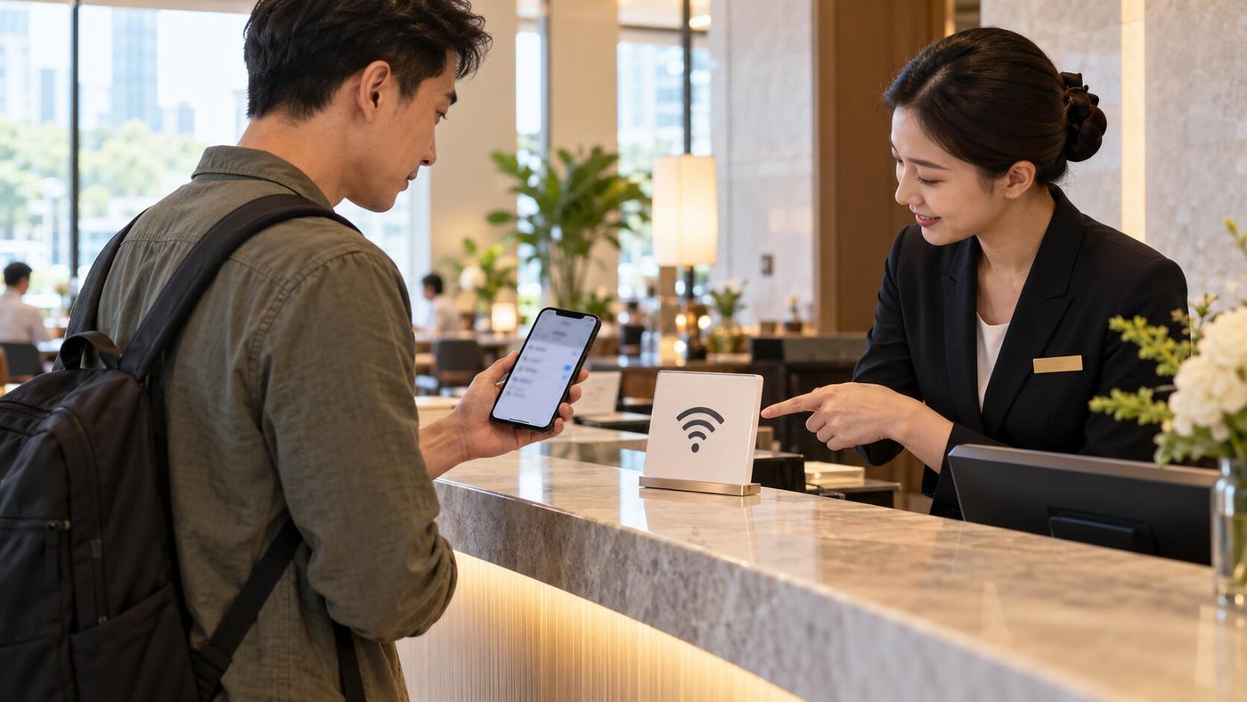连接公共WiFi前向场所工作人员核对官方网络名称